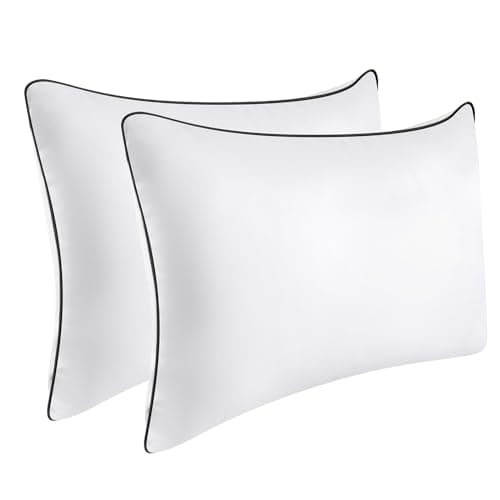 Opposy Bed Pillows for Sleeping 2Pack Medium Firm, Queen Size Set of 2, Cooling Pillows Hotel Quality with Premium Soft Down Alternative Fill for Back, Stomach or Side Sleepers（Pack of 2）