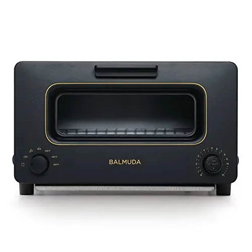 BALMUDA The Toaster | Steam Oven Toaster | Compact Size 14.1" W x 12.6" D x 8.2" H | 5 Cooking Modes: Sandwich Bread, Artisan Bread, Pizza & Pastry, Oven | Baking Pan Included | US Version | Black