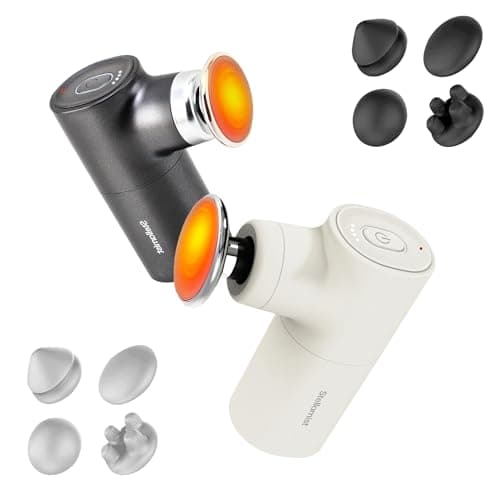 Stellamist Mini Thermal Massage Gun with Heat, Portable Deep Tissue Percussion Massager, Color Silicone Sleeves Travel Size