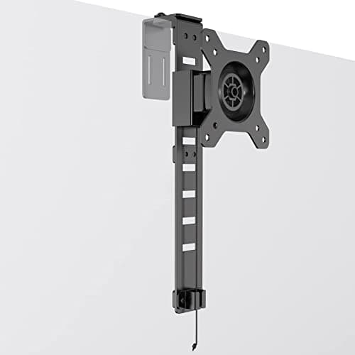 JOY Worker Cubicle Monitor Mount - Height Adjustable Hanging Mount, 13"-34" Cubicle Monitor Hanger, VESA 75*75/100*100mm, Clamp Hook Top Holds Up to 17.6 lbs, Black