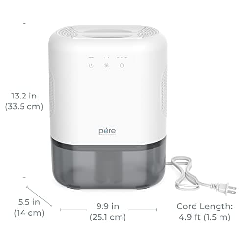 Pure Enrichment PureDry Elite Dehumidifier – Extra-Large 2L Water Tank with Auto Shut-Off, Removes 20 oz. (600 mL) per day of Moisture from Closets, Bathrooms, RVs, Basements, Bedrooms, and Offices 7