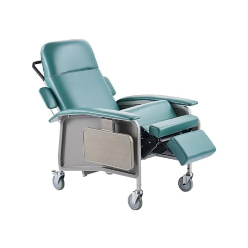 VEVOR Geri Chair Recliner, 4-Position Reclining Geri Chair with 2 Trays, 250 lbs Capacity Trendelenburg Medical Recliner Chair with 4 Wheels for Hospital, Nursing Home, Geriatric Home Care 12