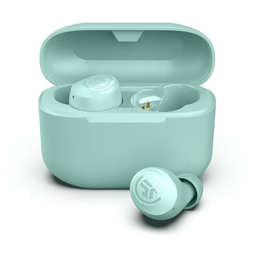 JLab Go Air Pop+ True Wireless Earbuds, in Ear Headphones, Bluetooth Earphones, 35H Playtime Ear Buds, Bluetooth Earbuds with Microphone, USB-C Charging Case, Dual Connect, EQ3 Sound, Mint Green