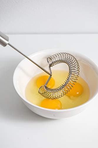 TAFOND Whisk,Spiral Whisks Egg Beater for Blending Mixing Stirring, Non-Stick Stainless Steel Whisk,11.2 inch 7