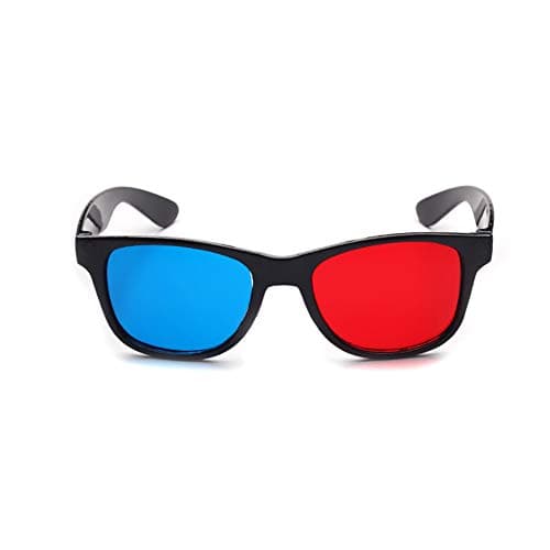 Red and Blue 3D Glasses Universal TV Movie Dimensional Video Frame 3D Glasses DVD Game Glass 3D Style Glasses for 3D Movies Games, 3D Viewing Glasses, Light Simple Design，Televisions and Video