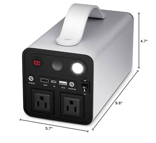 CHAOLONGYUAN Portable Power Station 300Wh/81000mAh Laptop Power Bank with 300W AC Outlet, 18W QC/TYPE-C Ports, Backup Battery Powered Supply, Emergency Generator for Outdoor Home Travel Camping 9