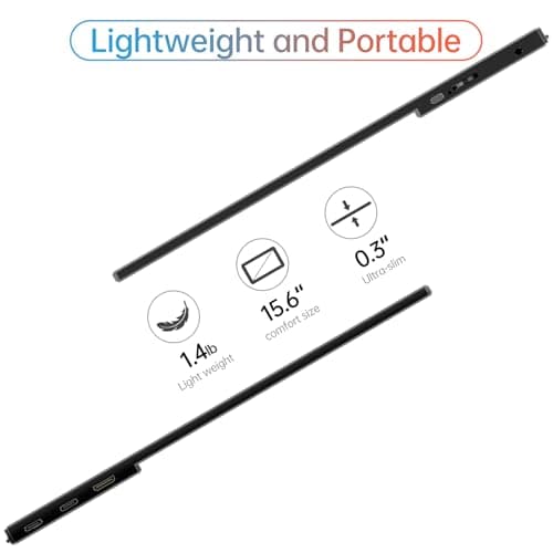 MNN 4K Portable Monitor 15.6" 3840x2160 UHD USB-C HDMI Laptop Monitor, 100% Adobe RGB IPS Computer Gaming Display HDR Travel Monitor w/Speakers & Smart Cover for Laptop Xbox PS5 Switch PC Phone 5