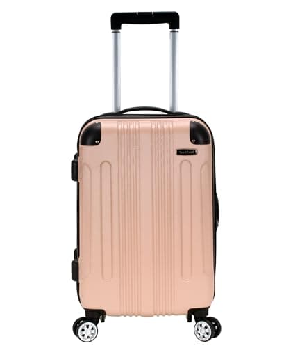 Rockland London Hardside Spinner Wheel Luggage, Champagne, Carry-On 20-Inch, 22"X13. 5"x10" (with wheels)