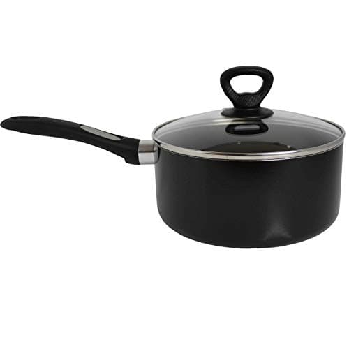 Mirro A7972484 Get A Grip Aluminum Nonstick 3-Quart Saucepan with Glass Lid Cover Cookware, Black 5