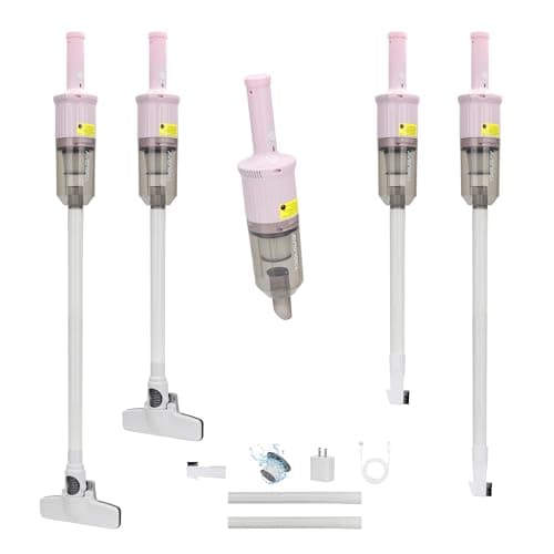 TROURAY 6-in-1 Rechargeable Household Stick Vacuum Cleaner, Convertible to Handheld, for All Kinds of Cleaning in Your Home on Hard Floors, Upholstery, Sofas, Cars (Pink) 7