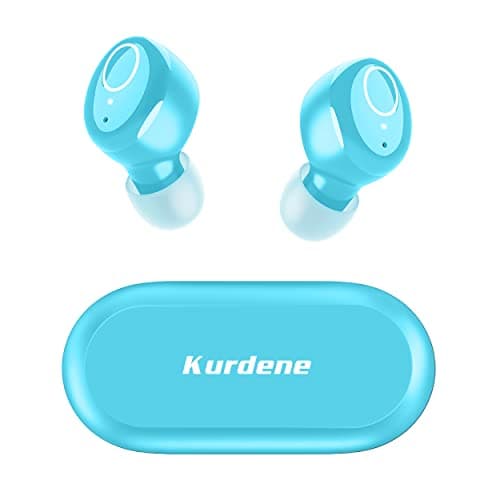 kurdene Wireless Earbuds Bluetooth Headphones Sport,Over Ear Buds with Deep Bass Sound,60Hrs Playtime Earphones Redesigned Comfort Fit with Earhooks for Running,Meeting,Workout-Orange