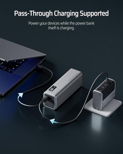 CUKTECH 15 SE Power Bank 20000mAh 65W Laptop Charger, 3-Port USB C Portable Charger, PD 3.0 Fast Charging External Battery Pack for iPhone 16/15/14 Series, Samsung, MacBook, Dell, Steam Deck, and More 9