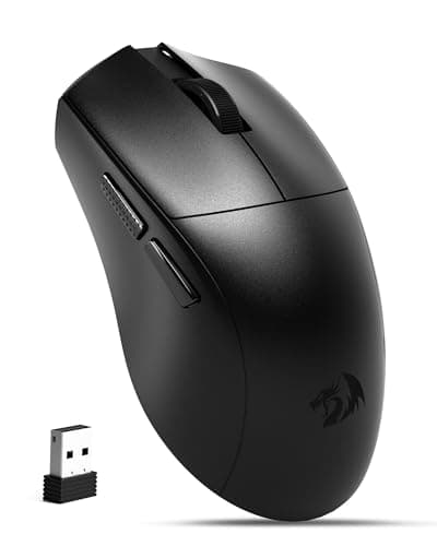 Redragon Wireless Gaming Mouse, 54G Lightweight, Tri-Mode 2.4G/USB C Wired/Bluetooth, Black PC Gaming Mice for Computer Laptop Mac Windows, Max 128000 DPI, 1K Polling, 6 Programmable Buttons, M821