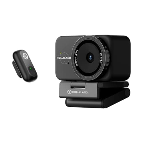 Hollyland Lyra UHD 4K Webcam for PC with Mic, 1/1.5" Sensor, 50MP, Auto Framing, PDAF, Control for Live Streaming, Video Calls, Gaming, Works with Zoom, Teams, Twitch & More