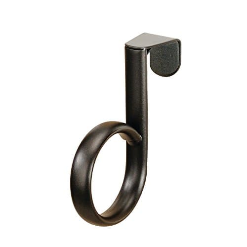 iDesign Steel Over-the-Cabinet Towel Holder, The Axis Collection - 3.2" x 1" x 3.7", Bronze