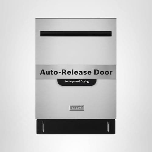 Empava 24” Built-in Dishwasher with Stainless Steel Tub, 15 Place Settings, 8 Wash Cycles, 3rd Racks, Auto Door Dry, 49 dB Quiet, ENERGY STAR Certified 10