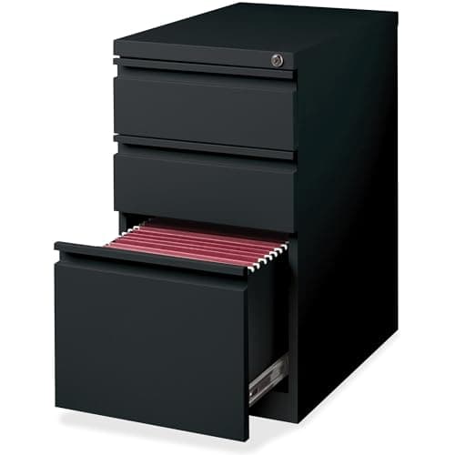 Workpro™ - File Cabinet - Vertical Mobile Pedestal File Cabinet - 19.87" x 15" x 27.75" - Black 5