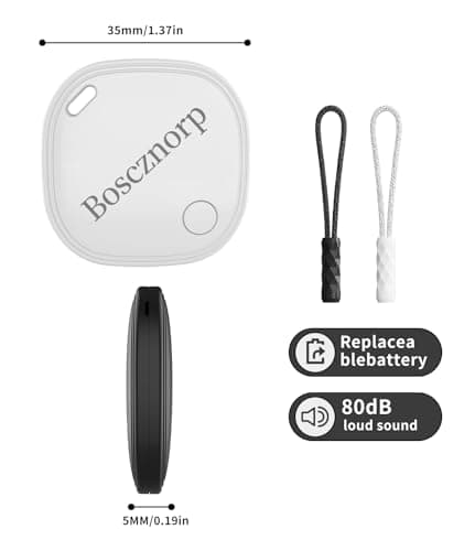 Air Tracker 4 Pack wokr for Apple Find My (iOS Only) Super Lightweight, Item Finder for Keys,Wallet, Luggage, Backpack,Replaceable Battery,Tracker Tags with 4 Keyrings 6