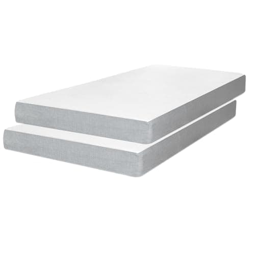 Milliard Memory Foam 5 Inch Narrow Cot Mattress,74" x 31" Cot for Bunk Bed, Daybed, Trundle, Or Bed Replacement, Narrow Trundle RV Compatible, Medium Firm Foam with Washable Cover (2 Pack)