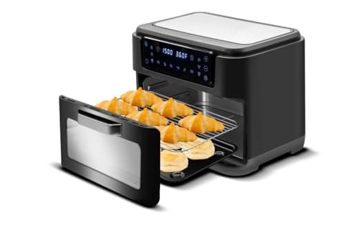 Lumme Air Fryer Toaster oven Combo, Removable Door, Digital Screen, Bake, 8L Large