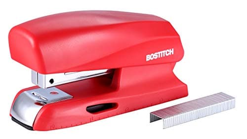 Bostitch Office 20 Sheet Stapler, Mini Stapler, Fits into the Palm of Your Hand; Red (B150-Red)