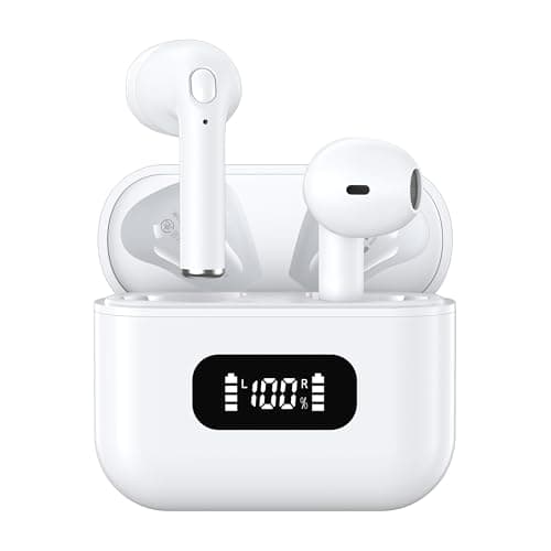 TRANYA True Wireless Earbuds Bluetooth, 4-Microphone for Clear Call, Accurate Button Control, Long Battery Life, All Day Comfort