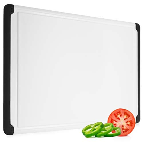 Extra-Large Cutting Board for Kitchen, 18” Reversible Cutting Board with Juice Groove, Dishwasher Safe Plastic Chopping Board Non-Slip Grip for Meal Prep, Meat, Vegetables, and Everyday Cooking