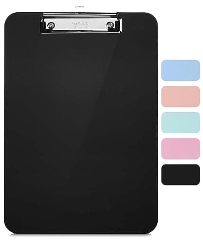 Mr. Pen- Plastic Clipboard, Letter Size, Black, Clipboard Plastic, Low-Profile Metal Clip with Retractable Hanging Hole