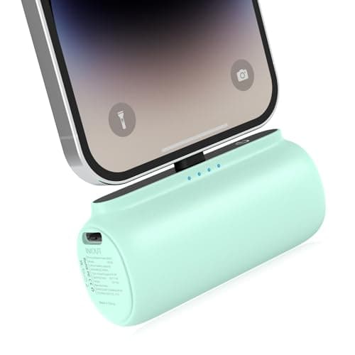 HUAENG Portable Charger for iPhone, 5500mAh Plug in Ultra-Compact Power Bank Small Battery Pack Phone Charger Compatible with iPhone 14 13 12 mini 11 Pro Max XR X 6 7 Plus 5 se Airpods-Green