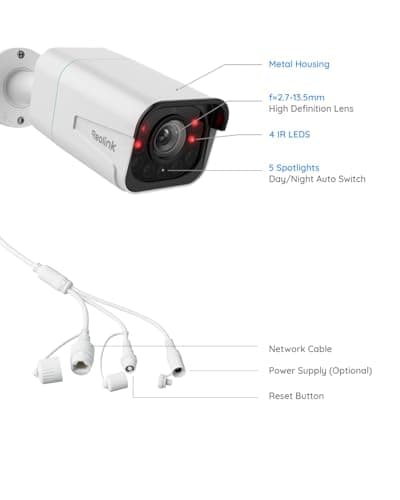 REOLINK RLC-811A PoE IP Wired Security Camera 4K - 123° FoV, 5X Optical Zoom for Outdoor Usage, Color Night Vision, Human/Vehicle/Pet Smart Detection, 2 Way Talk, Up to 512GB microSD Card 9