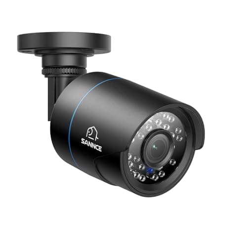 SANNCE 1080P Security Camera AHD/TVI/CVI/CVBS 4-in-1 CCTV Camera IP66 Weatherproof Analog CCTV Surveillance Bullet Camera Indoor Outdoor, 100ft Night Vision, No Power Supply and Cable, Only A Camera