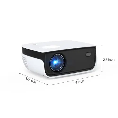 Mini Projector, NICPOW Upgrade Portable Outdoor Movie Projector, 1080P and 200" Supported Small Projector Compatible with TV Stick, Phone, PS5, HDMI, USB for Home, Bedroom, Gaming, Outdoor Use 7