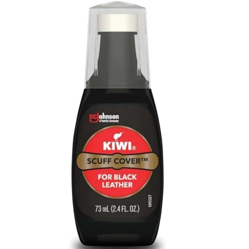 KIWI Scuff Cover | Leather Care for Shoes, Boots and More | Black | 2.4 Oz | Includes Sponge Applicator