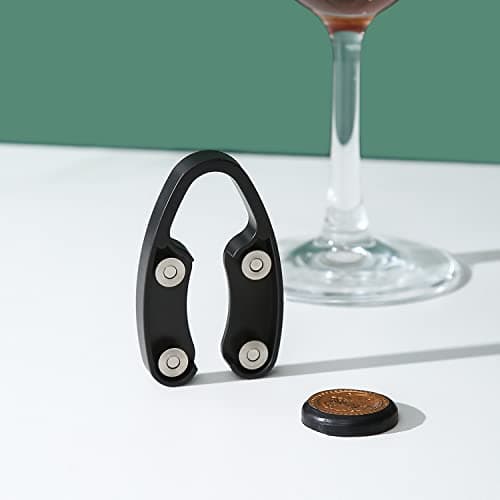OHMAXHO 4 Pack Wine Foil Cutter for Wine Bottles, 4 Stainless Blades Wine Bottle Foil Cutter Tool, Effortless Wine Seal Cutter Foil Remover, Black Wine Opener Accessory for Wine Lovers 8