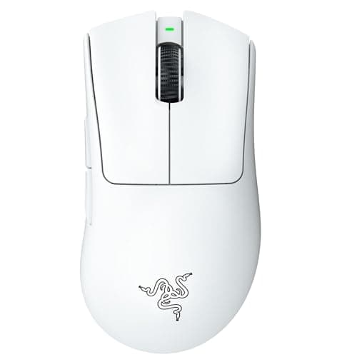 Razer DeathAdder V3 Pro Wireless Gaming Mouse: 64g Lightweight Ergonomic - 30K DPI Optical Sensor - Gen-3 Optical Switches - 8 Programmable Controls - Up to 90 Hr Battery - White