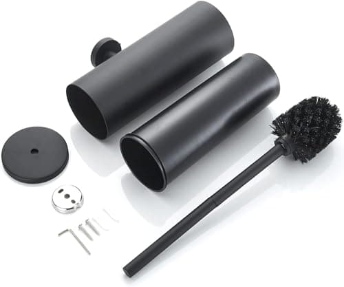 Toilet Brush and Holder, Toilet Brush 304 Stainless Steel, Toilet Bowl Brush for Bathroom with Durable Scrubbing Bristles, Splash-Proof 7