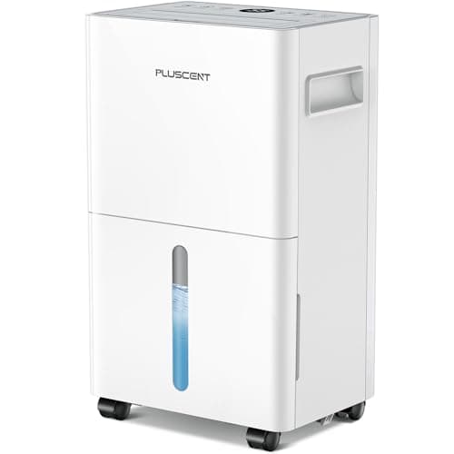 PLUSCENT 1,500 Sq. Ft Dehumidifier for Basement, 21 Pints Dehumidifiers for Home with Drain Hose, Quiet Operation, Smart Humidity Control, Auto Defrost, 24H Timer, Portable for Bedroom, RV, Bathroom