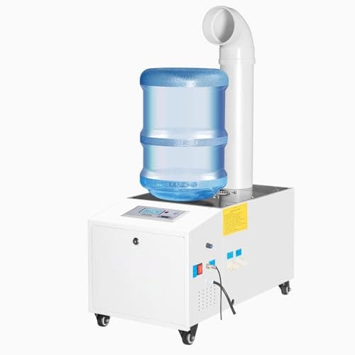 Automatic Ultrasonic Industrial Agricultural Humidifer 7000ml/h Highest Cool Mist Output Humidity Adjustable Stainless Steel Commercial Humidifier for Factory Workshop Warehouse Greenhouse