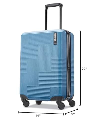 American Tourister Stratum XLT Expandable Hardside Luggage with Spinner Wheels, Blue Spruce, Carry-On 20-Inch 9