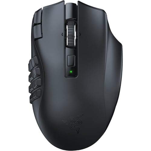 Razer Naga V2 HyperSpeed Wireless MMO Gaming Mouse: 19 Programmable Buttons - FGen-2 - (Renewed)