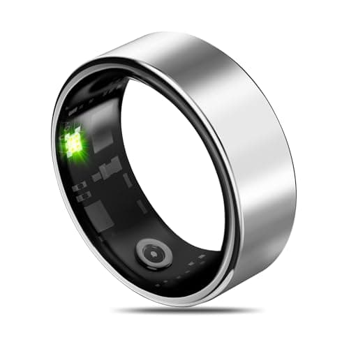 Smart Health Ring for Women Men Fitness Tracker with Heart Rate, Blood Oxygen, Blood Pressure, Sleep Monitoring, Step Counting, IP68 Waterproof for iOS and Android, No APP Fee, SV 8