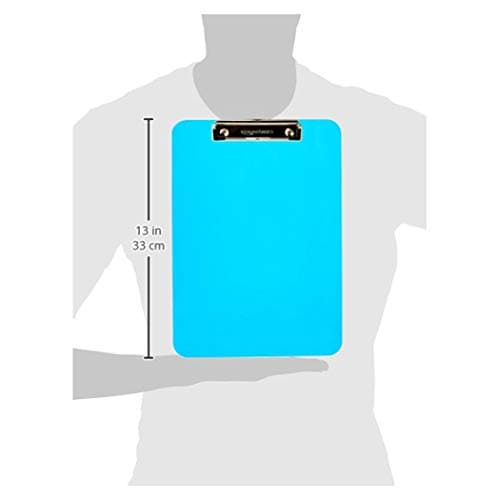 Amazon Basics Colorful, Sturdy, Lightweight Plastic Clipboards, Letter Size, Assorted Colors, Pack of 6 5