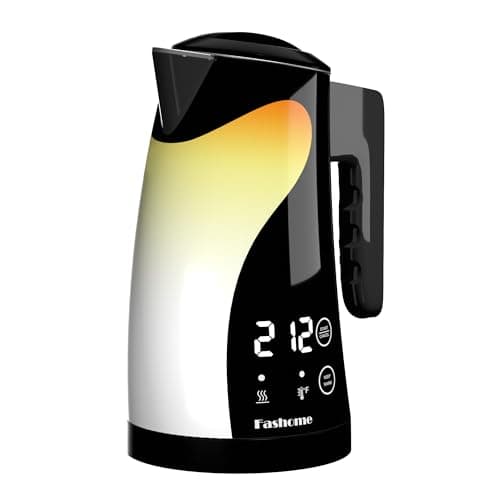 1.25L Cute Penguin Electric Kettle with Temperature Control,2H Keep Warm, Double Wall Cool-Touch,1200W Quiet Boil,BPA-Free,Cordless - Electric Tea Kettle for Home,Office, Kids (Black)