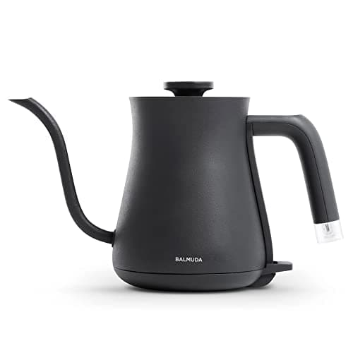 BALMUDA The Kettle | Electric Gooseneck Kettle | Lightweight | Stainless Steel | 0.6L (20fl oz) Capacity | Neon Light Indicator | Perfect for Tea and Coffee | US Version | Black