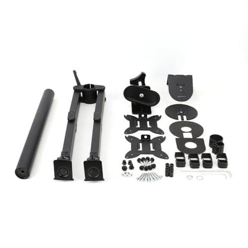 Amazon Basics Adjustable Dual Monitor Desk Mount, Holds up to 32" Monitors, Black 6