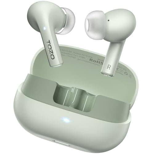 TOZO E2 Wireless Earbuds with 2 Mics AI Call Noise Cancellation, 10mm Drivers with Powerful Bass, App Customize 32 EQs, 30H Playtime, Bluetooth 5.3 Ear Buds, Comfort Fit in-Ear Headphones