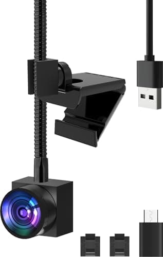 Eye Contact Webcam 1080P Auto Focus Camera for PC and Laptop, Adjustable Middle-Screen Webcam for Online Conferencing,Plug&Play Center Cam with Noise Canceling Mic for Zoom/Teams, Cable Clip Included