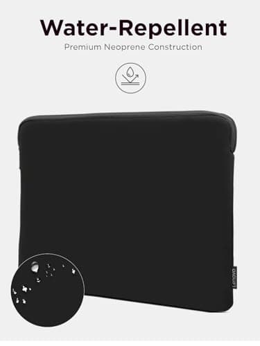 Lenovo Basic Laptop Sleeve 13 Inch Notebook/Tablet Compatible with MacBook Air/Pro Neoprene Material - Soft Fleece Lining - Zippered Top Opening - Black 4