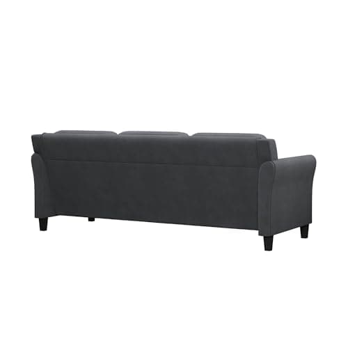 Studio Living Harrington 80.3" Sofa, Transitional Modern, Pocket Coil Comfort, Easy Assembly, Microfiber Fabric, Dark Grey 5