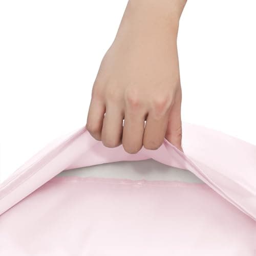 Homiest Ruffle Satin Pillowcase for Hair and Skin, Standard Size Satin Pillow Covers Silky Pillow Cases Set of 2, Satin Ruffled Pillowcase with Envelope Closure, Anti Wrinkle Pillow Shams (Blush Pink) 6